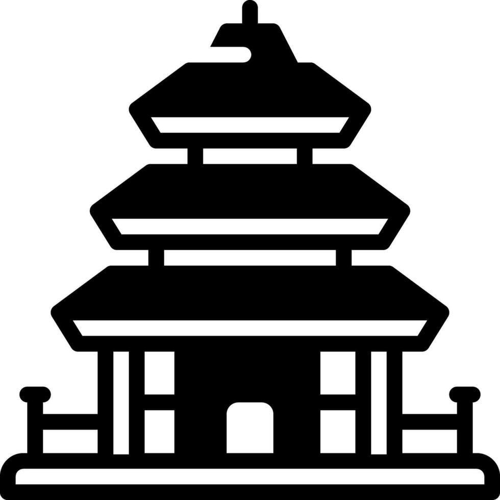 solid icon for bali vector