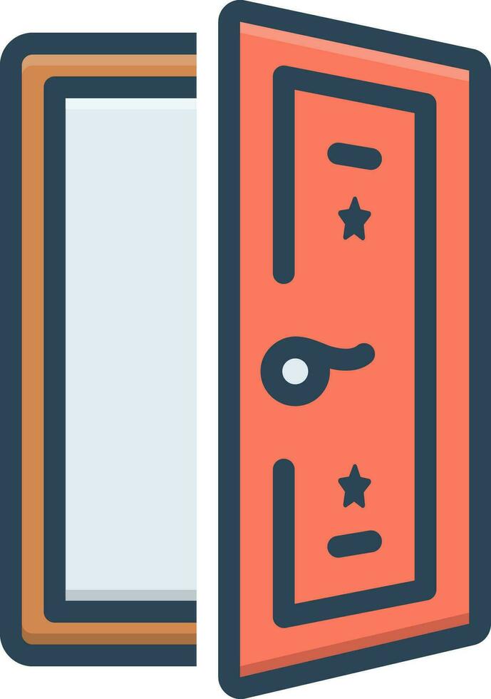 color icono para puerta vector