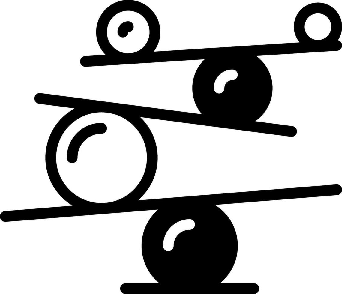 solid icon for balanced vector
