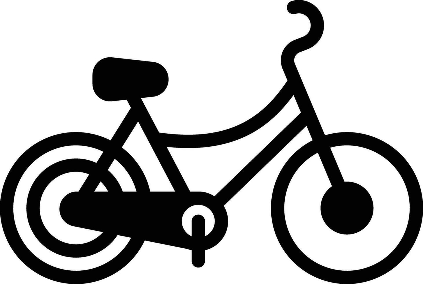solid icon for bicycle vector