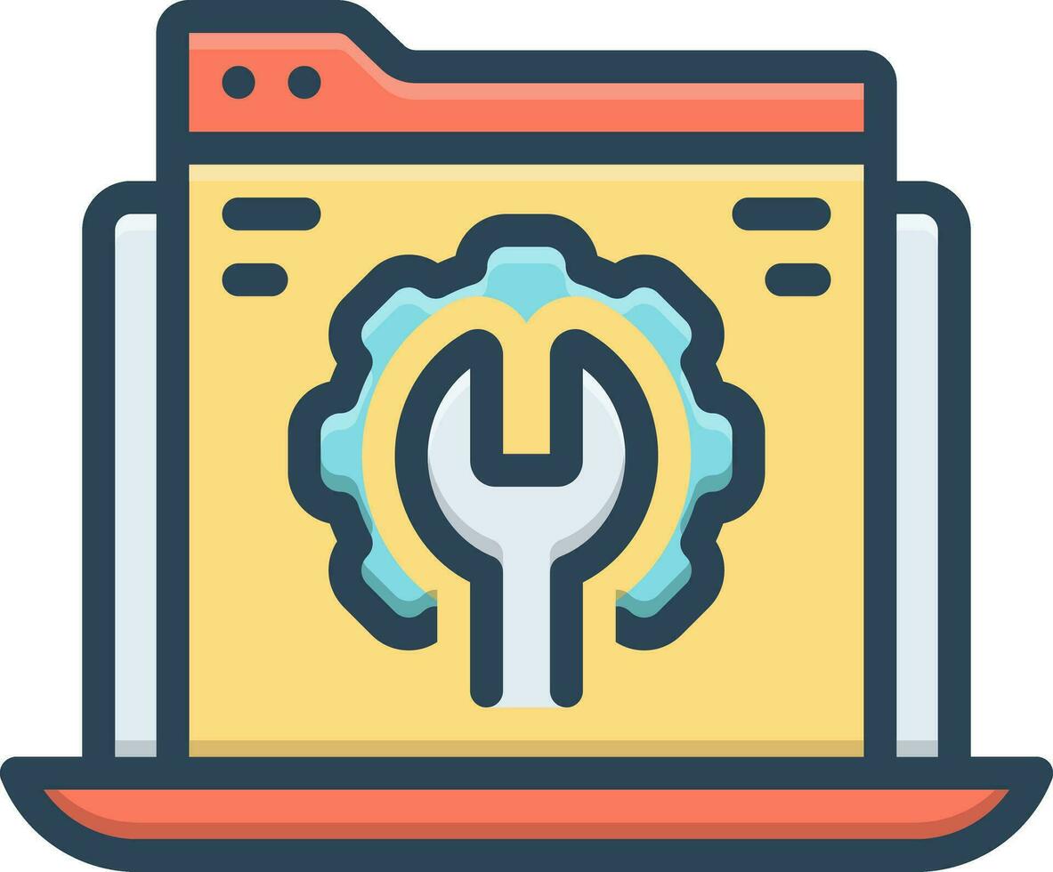 color icon for webmaster vector