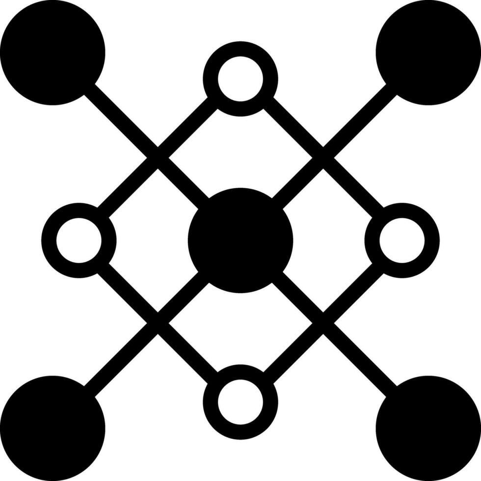 solid icon for nodes vector