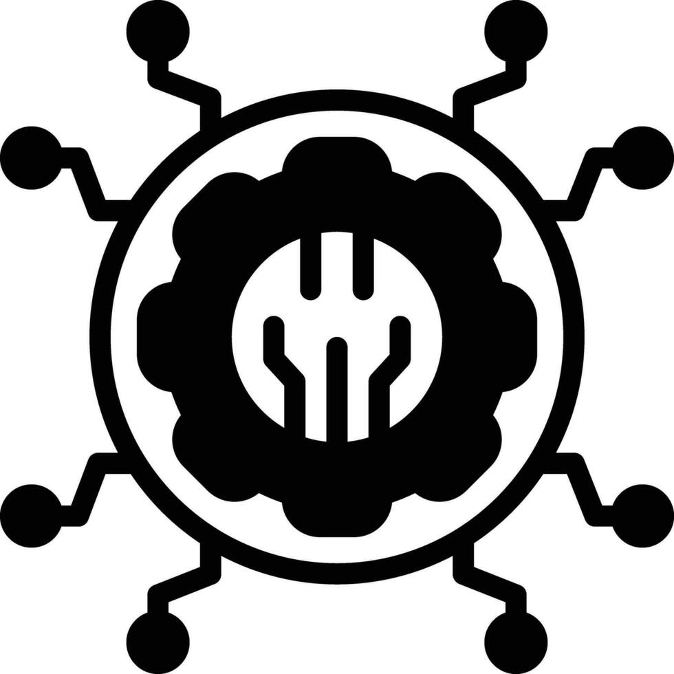 solid icon for technological vector
