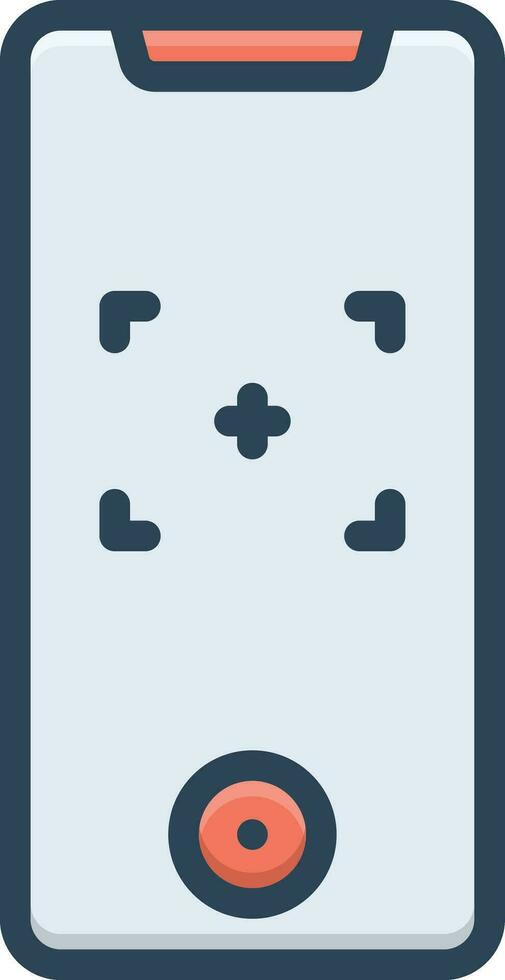 color icon for recorded vector