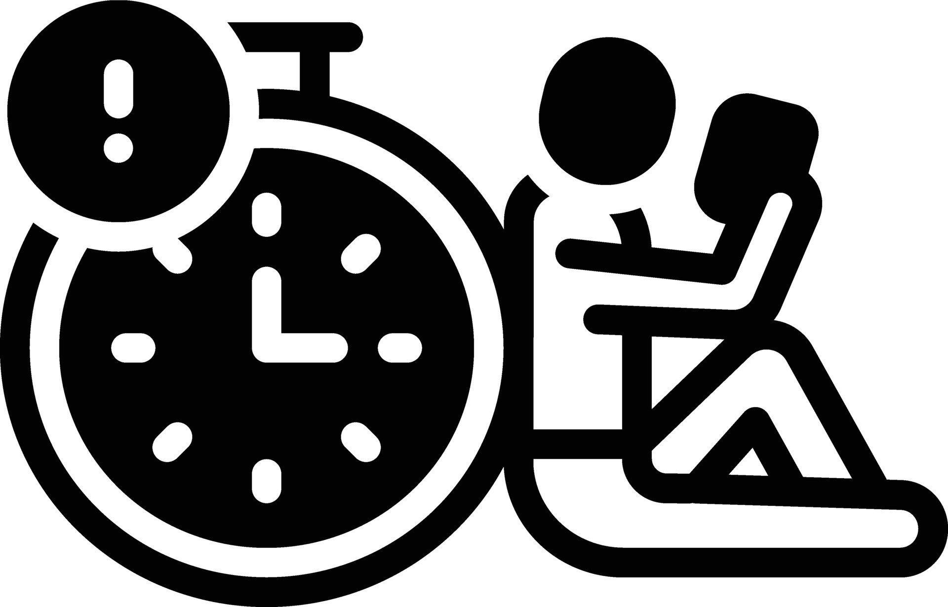 sólido icono para retrasado 35410345 Vector en Vecteezy