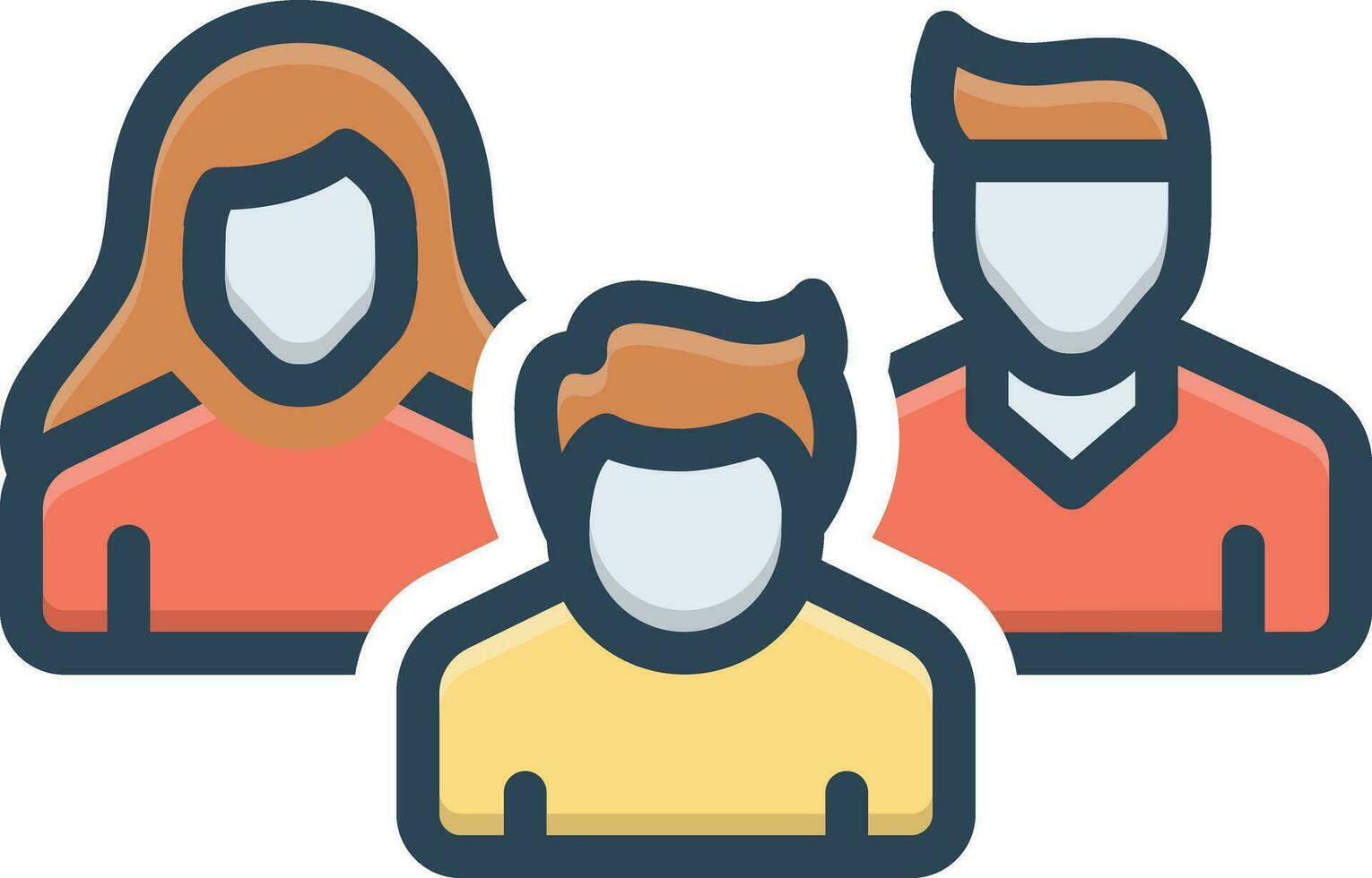 color icon for relatives vector