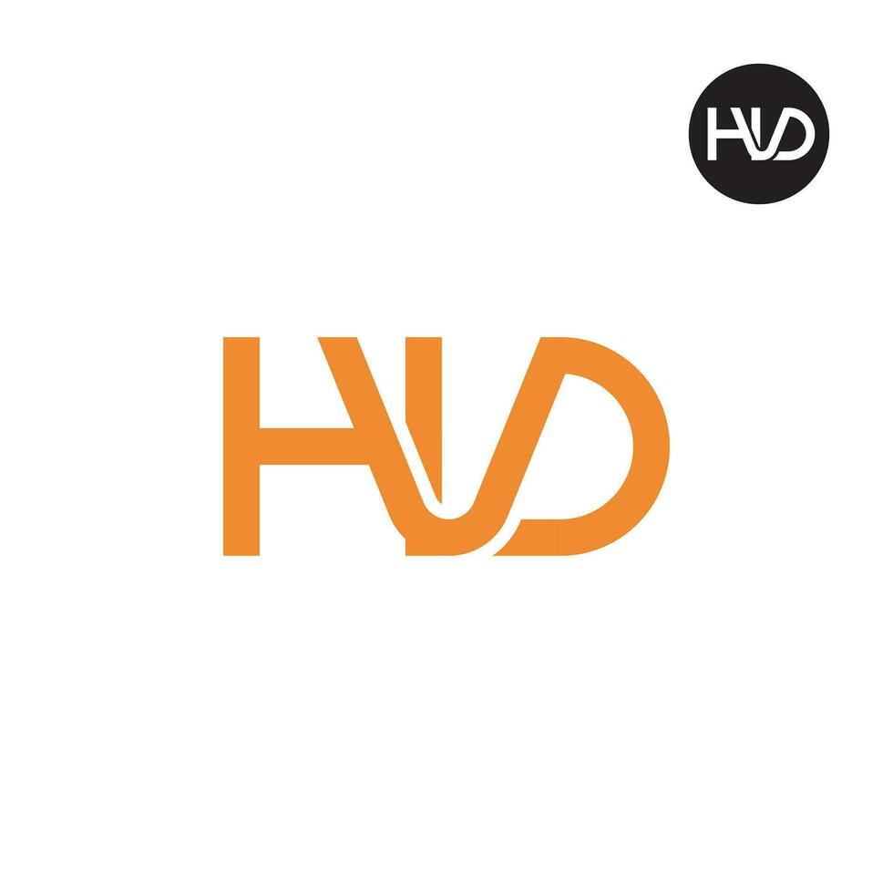 Letter HVD Monogram Logo Design vector