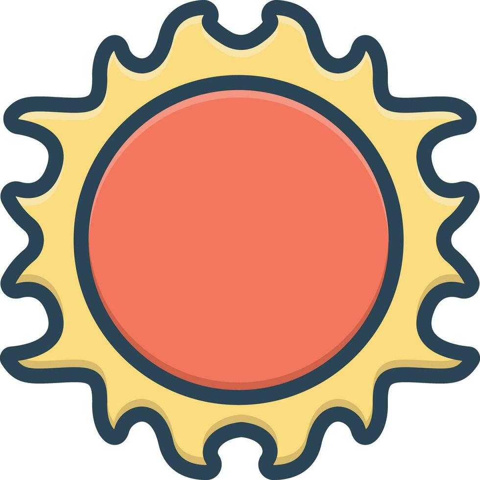 color icono para Sol vector