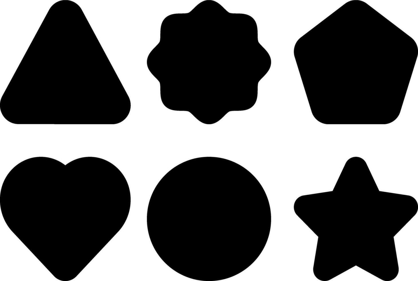 solid icon for shapes vector