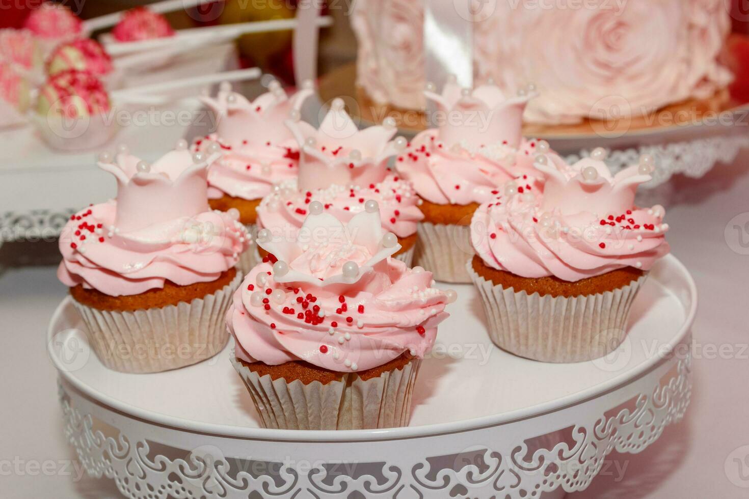 beautiful cake, candy and cake with a unit photo