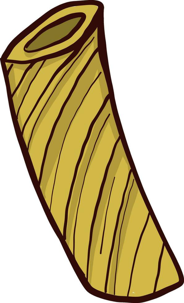 Pasta penne lisce, illustration, vector on white background