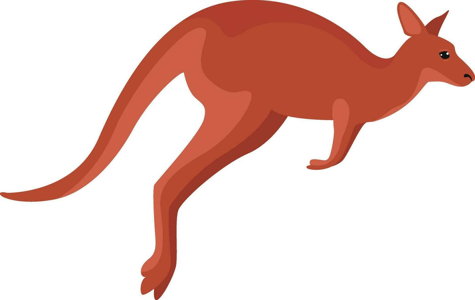 Red kangaroo, illustration, vector on white background