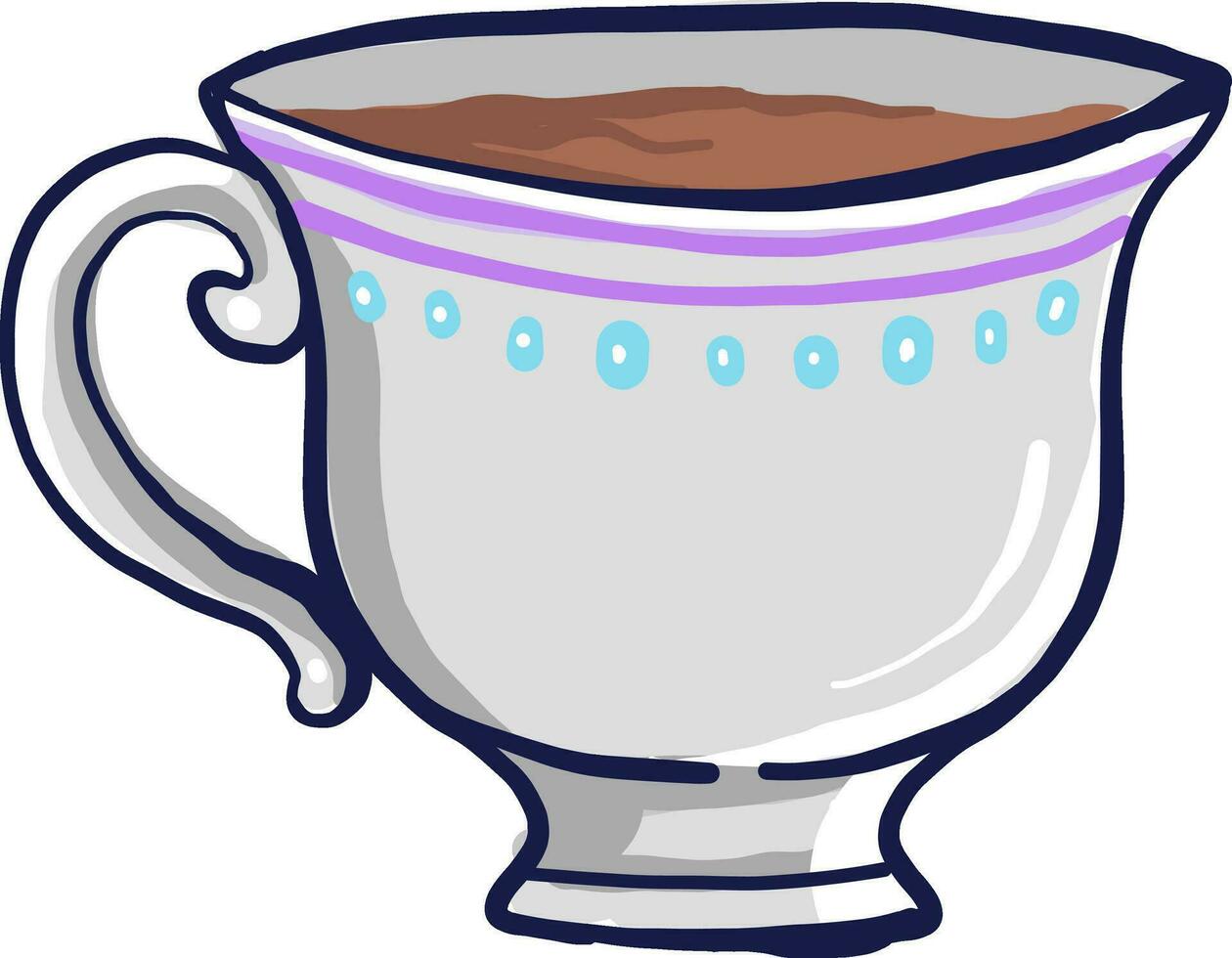 taza de café, ilustración, vector sobre fondo blanco