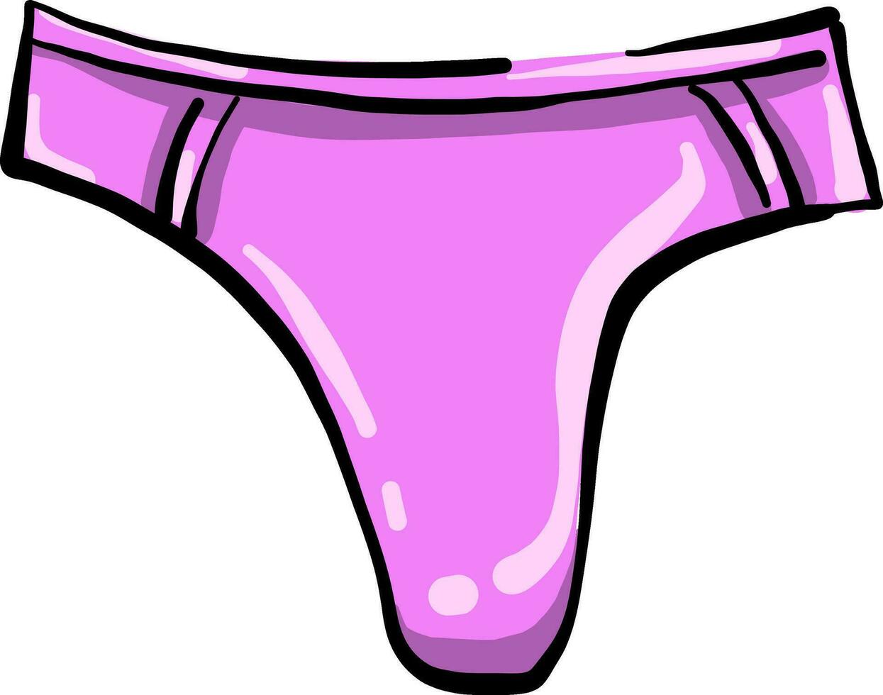 Pink underwear, illustration, vector on white background