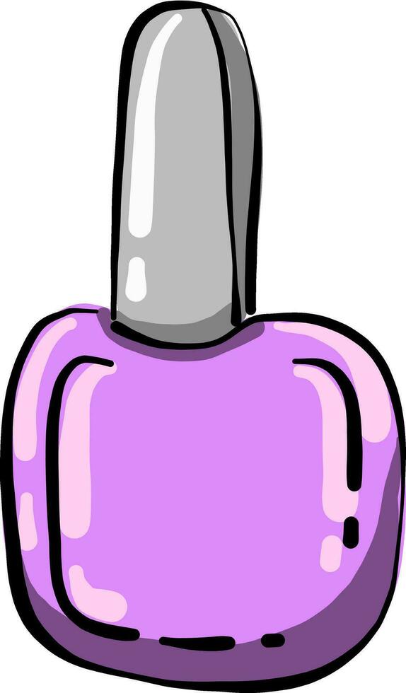 Pink manicure, illustration, vector on white background