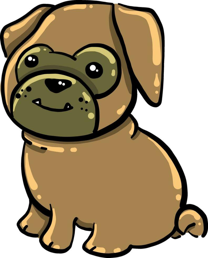 pequeño linda perro, ilustración, vector en blanco antecedentes