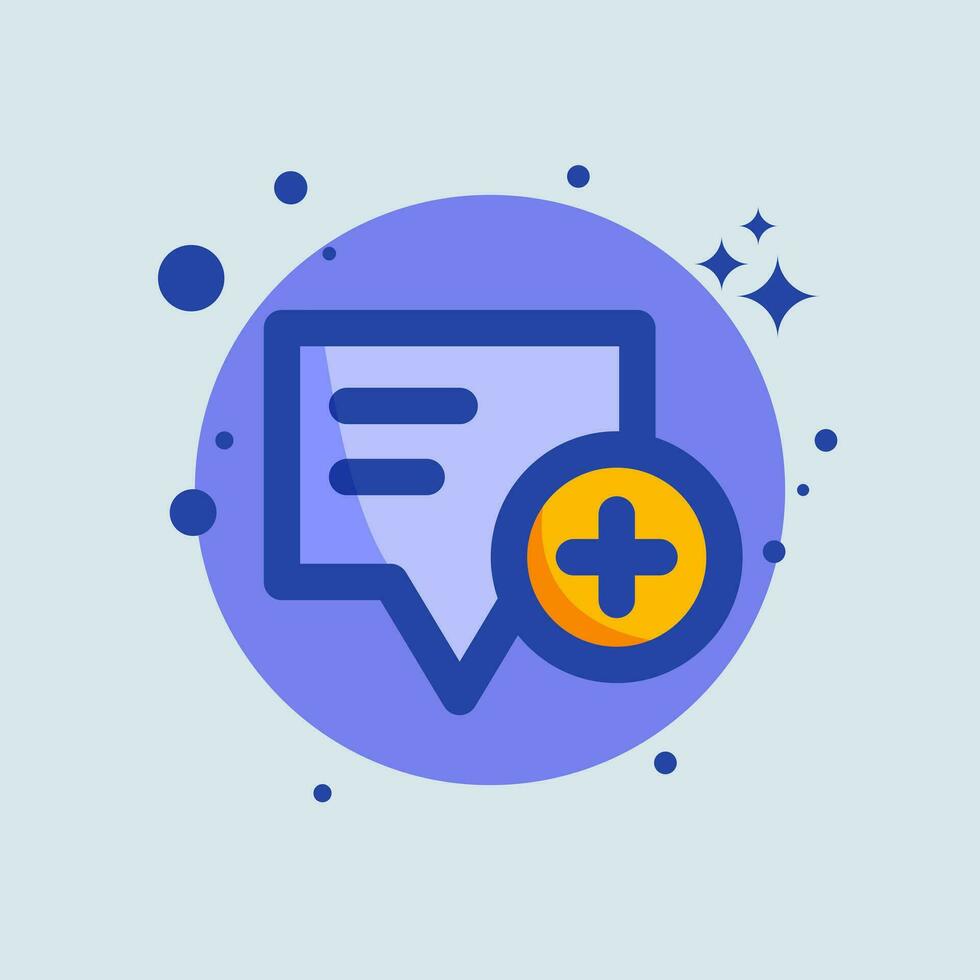 Create message flat illustration. Chat signs vector illustration.