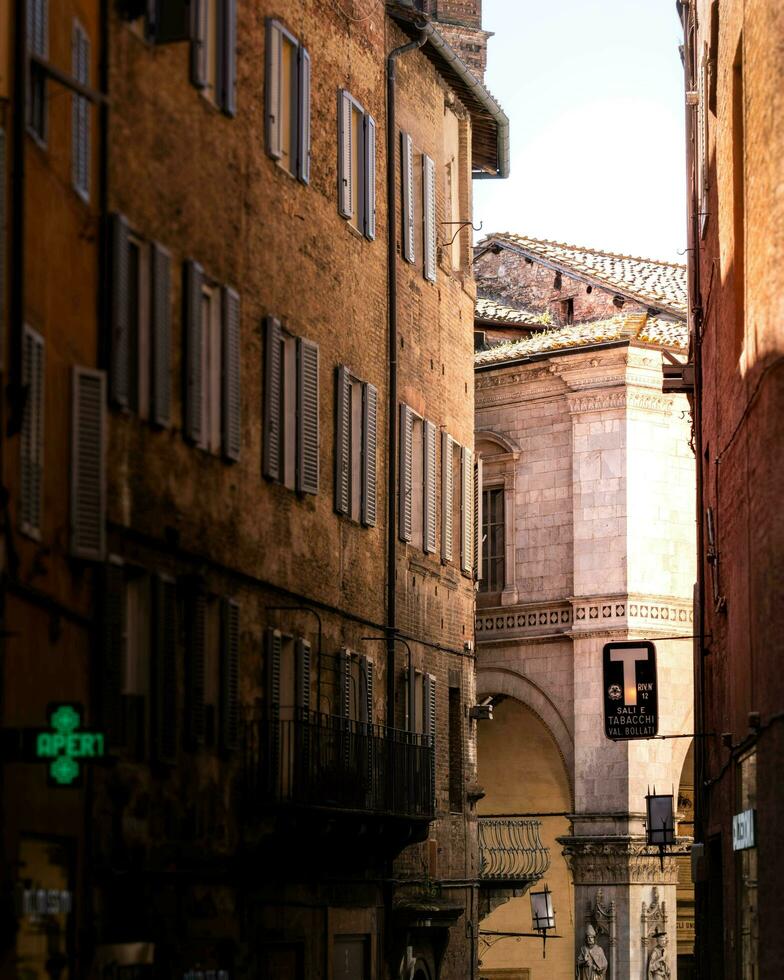 Sienna old town shot in florence italy photo