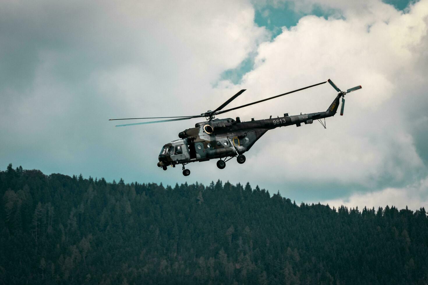 Helicopter used in Ukraine during airshow airpower in austria 2022 photo