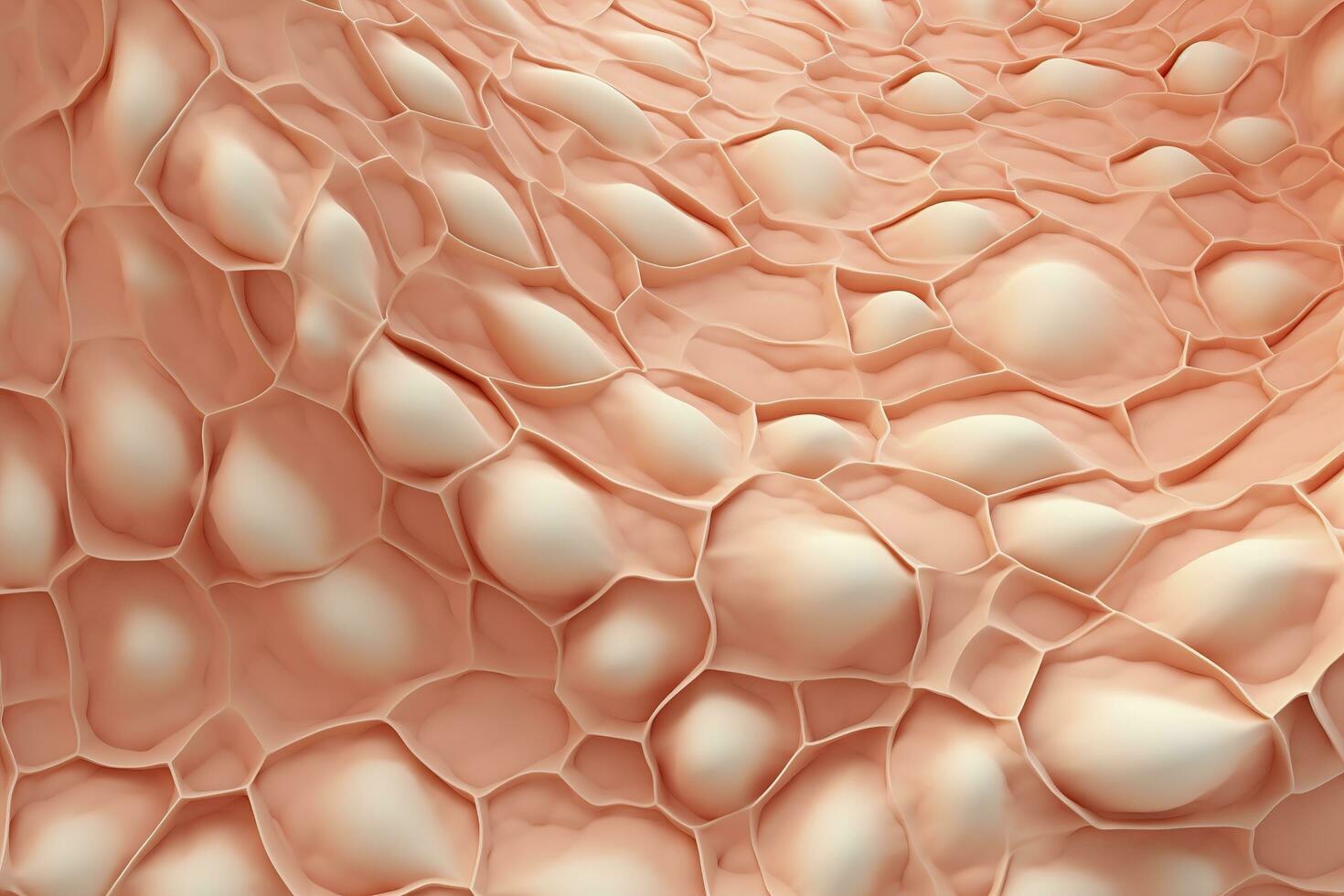AI generated Saggy skin layer and skin cells, 3D rendering. Generative AI photo