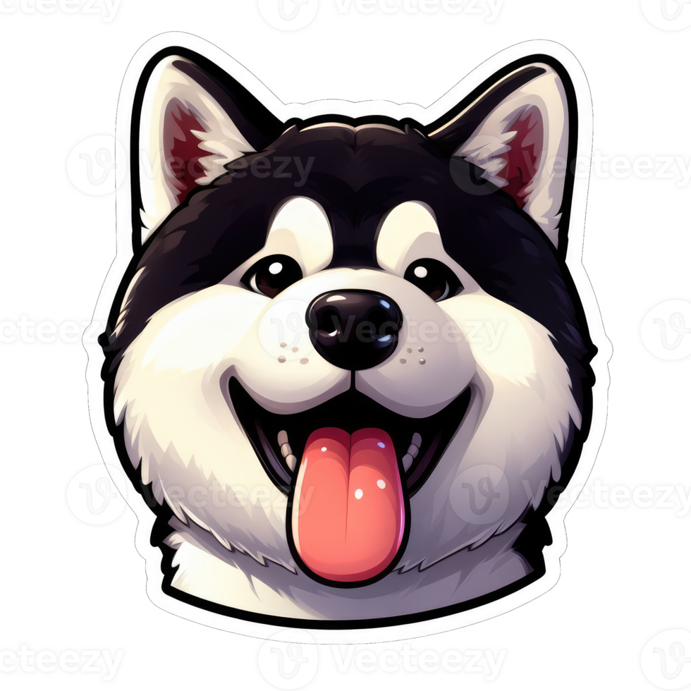AI generated Happy Doggo's Delightful Expression, Sticker png