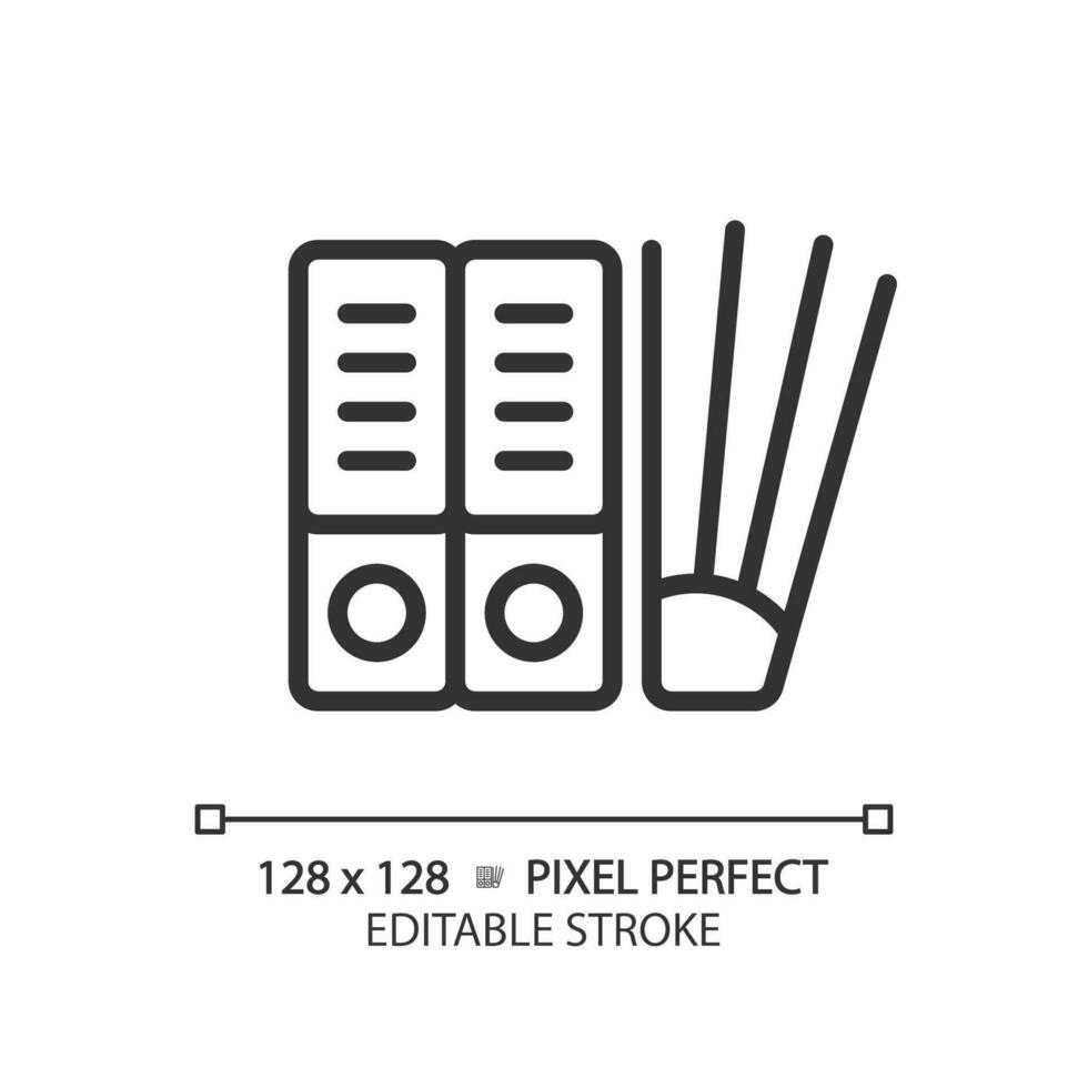 2D pixel perfect editable black file simple icon, isolated vector, thin line document illustration. vector