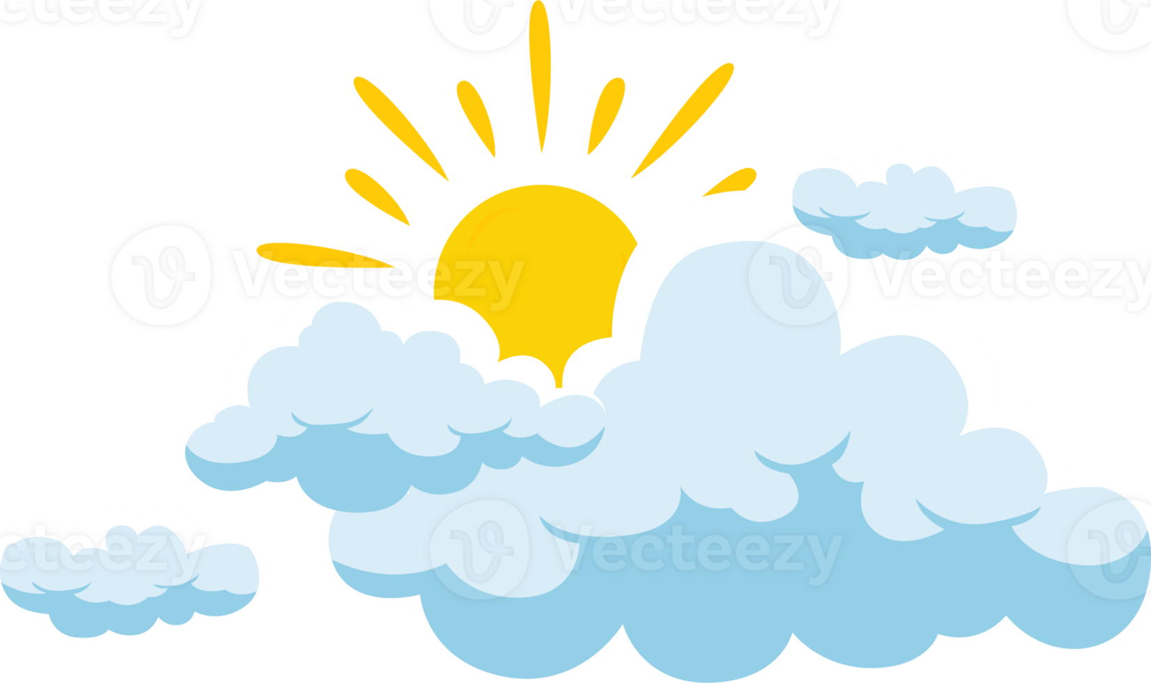 day sun and cloudy forecast illustration design png