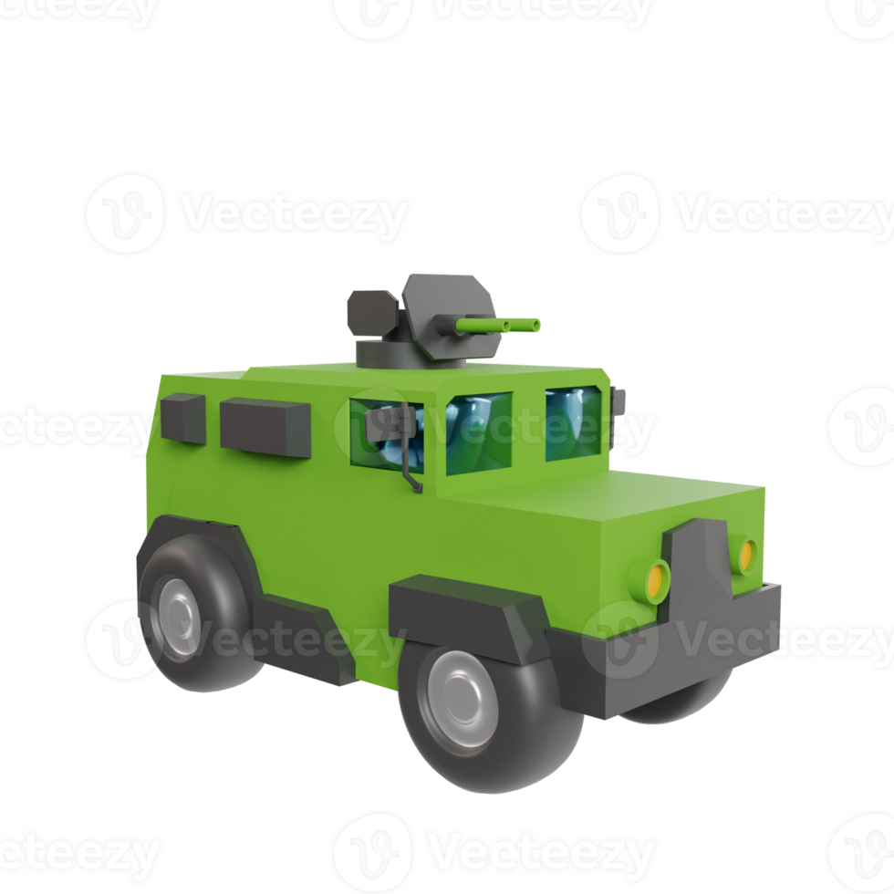 Army vehicle 3d render icon png