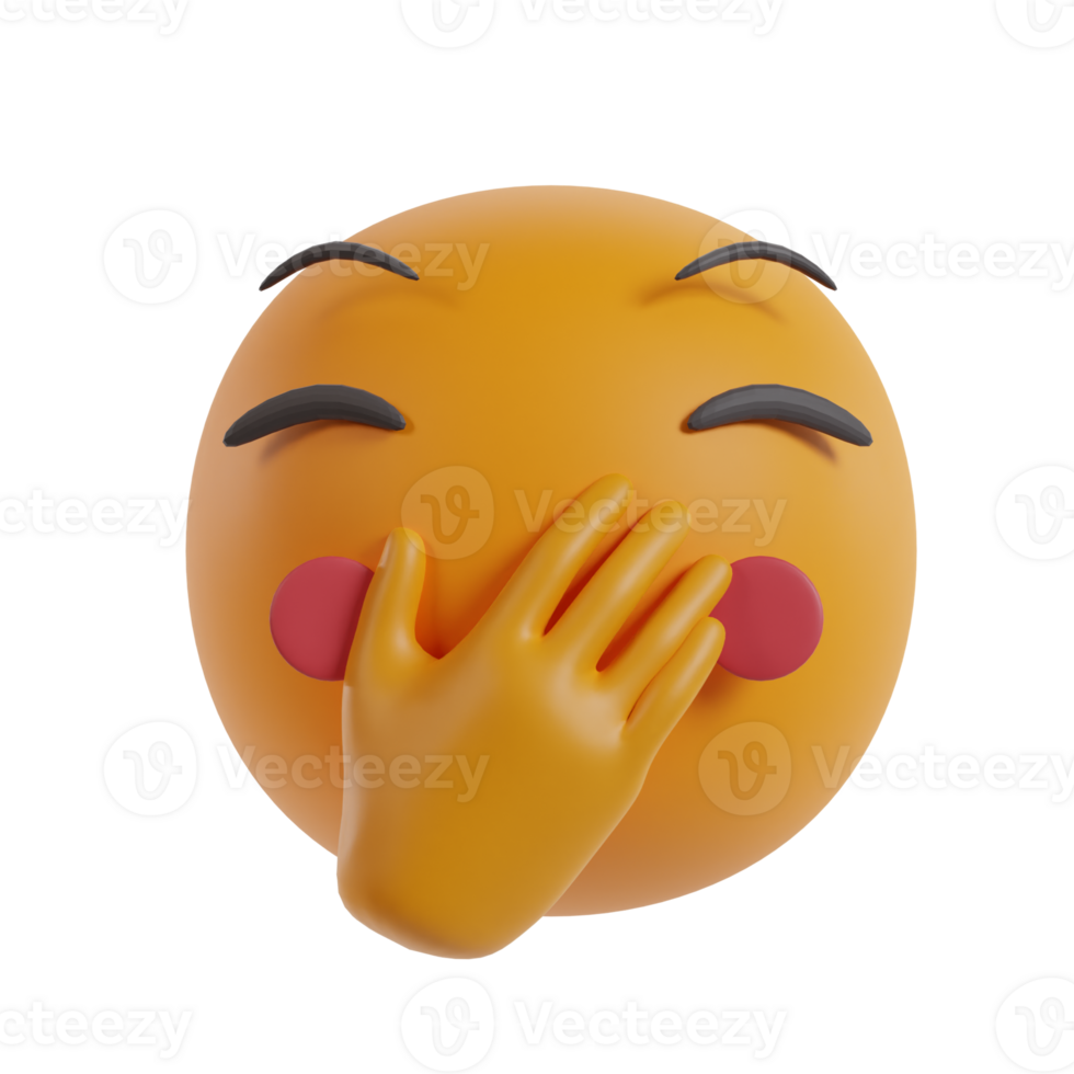 fofa único emoticon 3d render clipart png