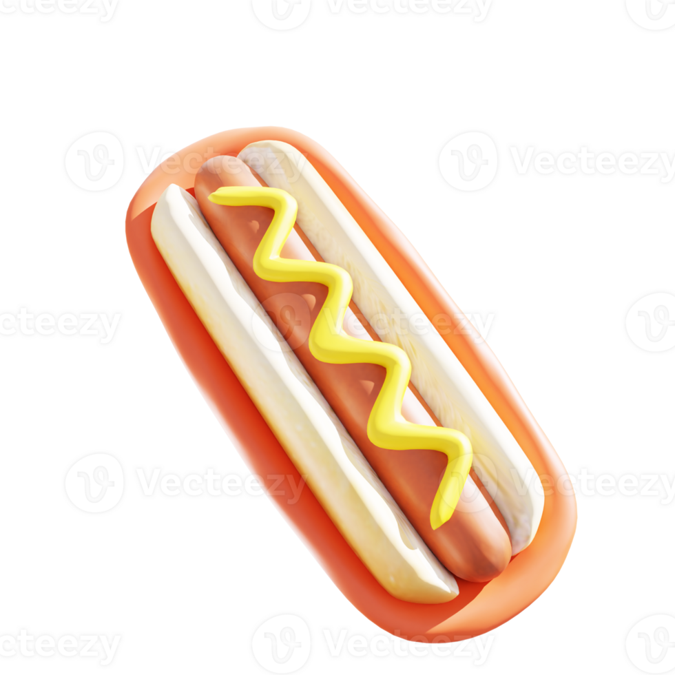 reeks van realistisch 3d vliegend hamburger en hotdogs geïsoleerd Aan transparant achtergrond. 3d illustratie png