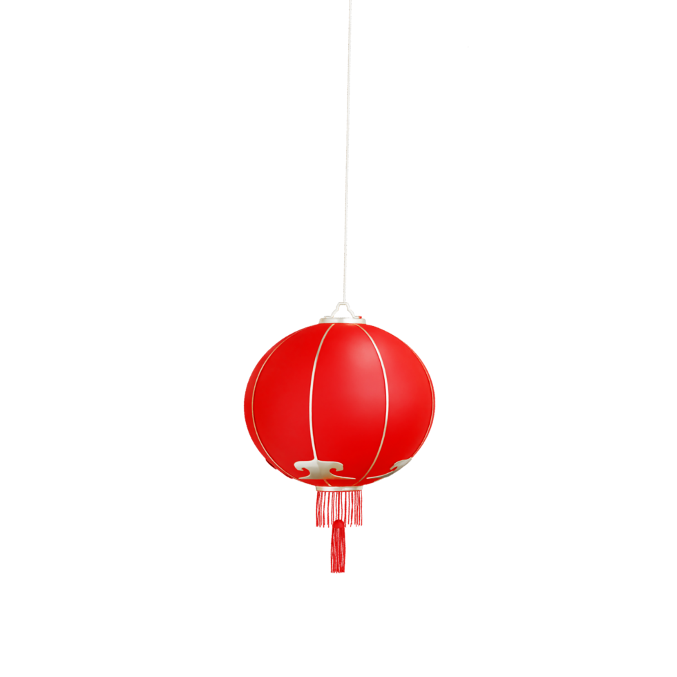 chinese new year and lunar decoration with lantern hanging on transparent background. png