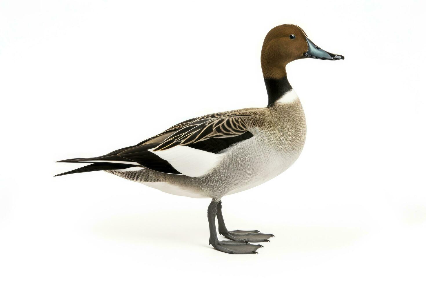 AI generated Northern pintail isolated on white background. AI Generated. photo