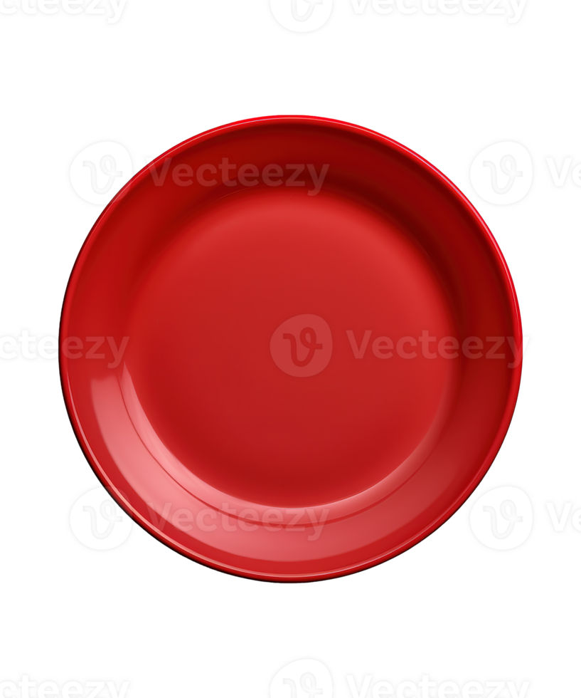 AI generated illustration of red plate with chinese ornament ai