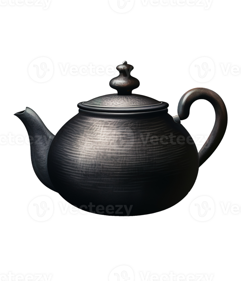 ai gegenereerd illustratie van klei theepot met Chinese ornament ai generatief png