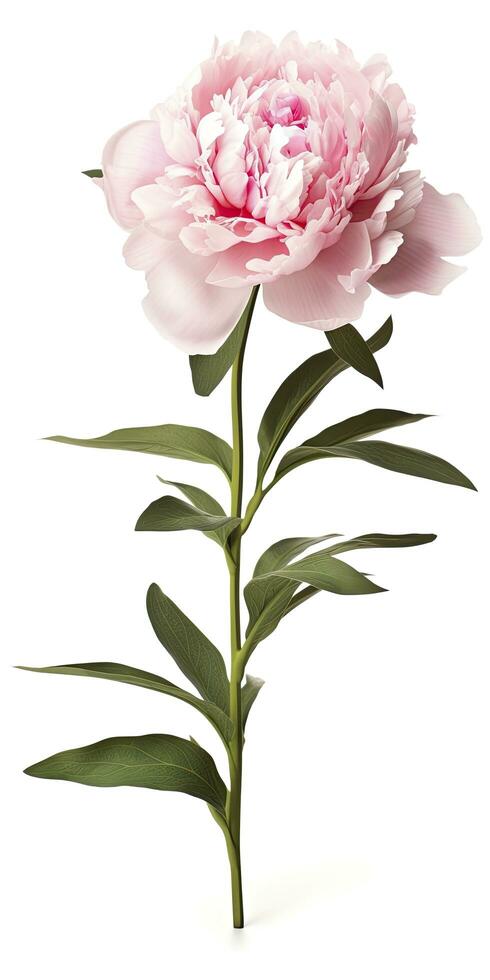 AI generated Peony isolated on white background. AI Generated photo