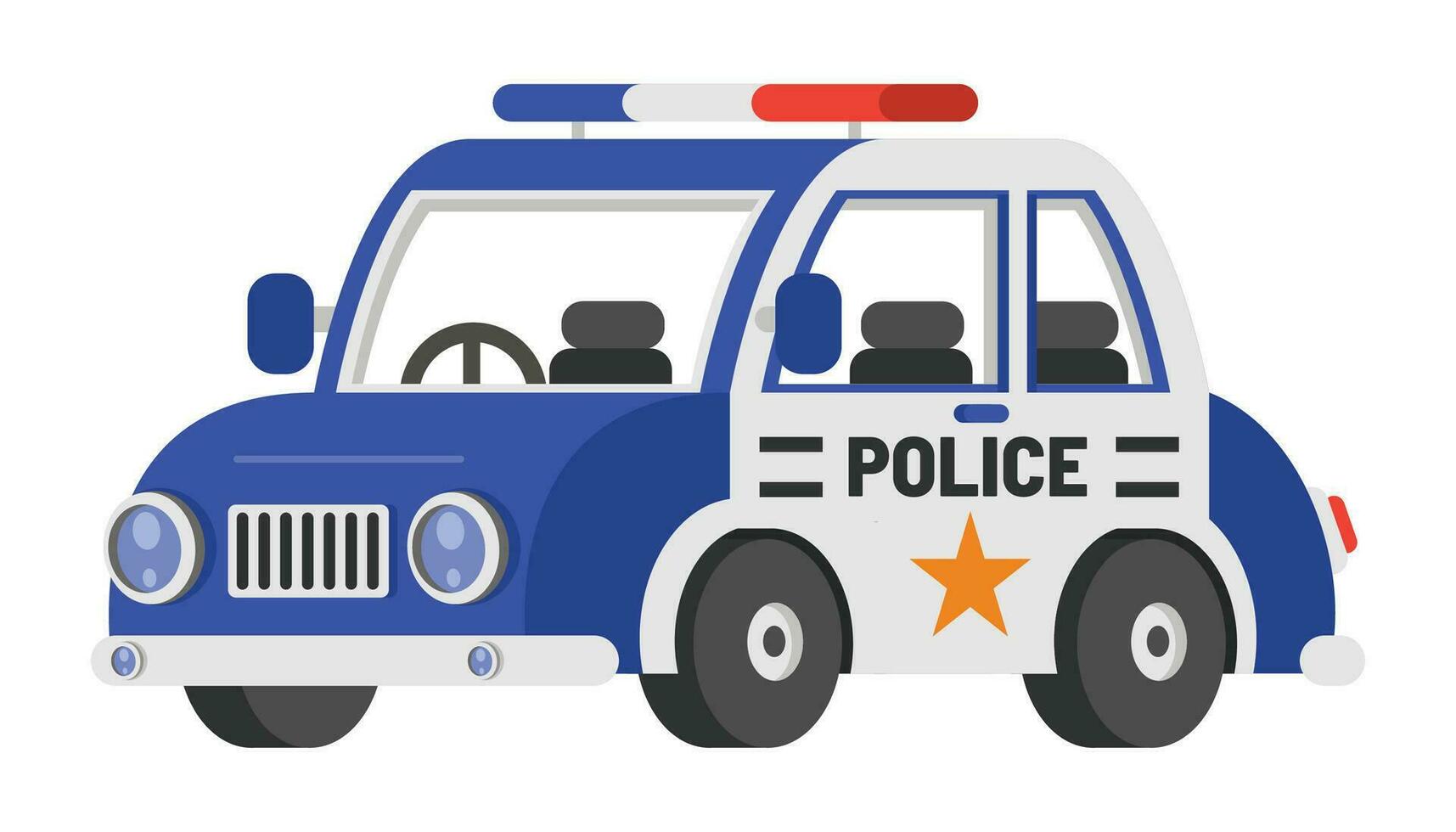 Vcetor Drawing Of  Police Car vector