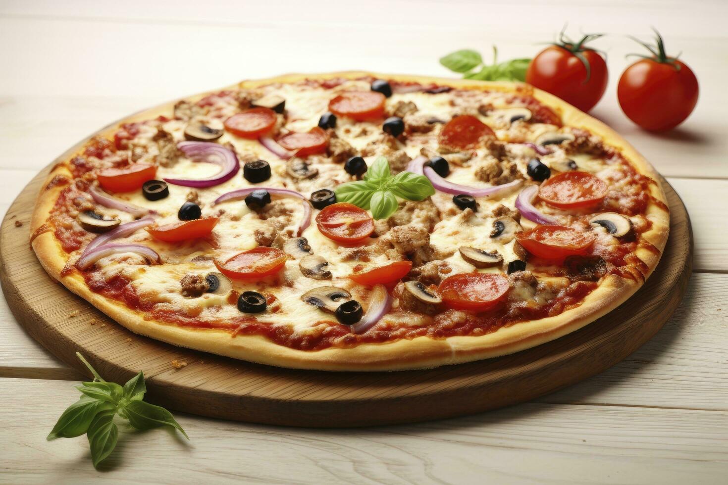 AI generated Best Pizza Ever. AI Generated photo