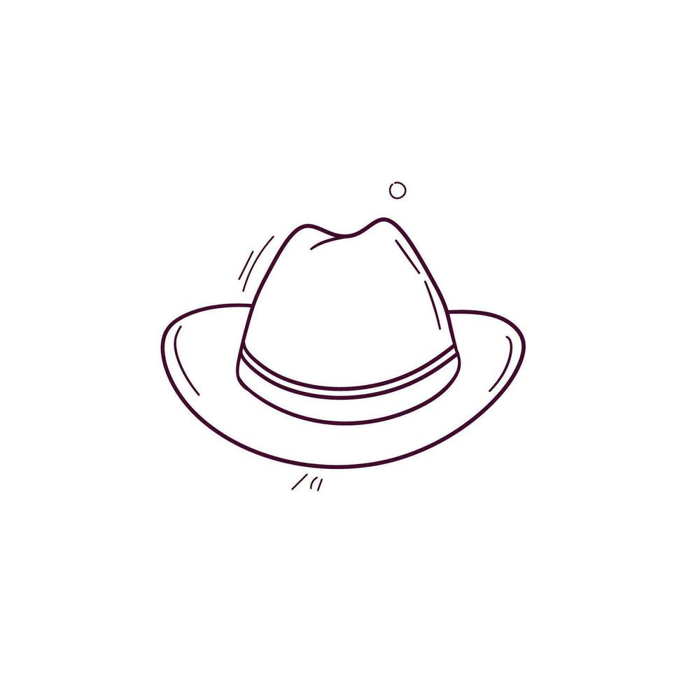 mano dibujado ilustración de vaquero sombrero icono. garabatear vector bosquejo ilustración