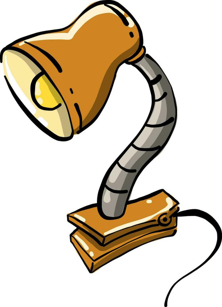 Lamp for book reading, illustration, vector on white background