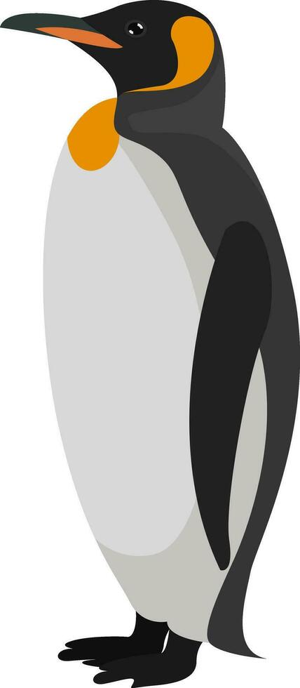 Big penguin, illustration, vector on white background