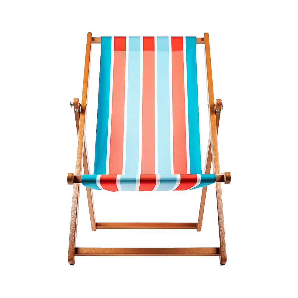 AI generated Beach chair isolated on transparent background png