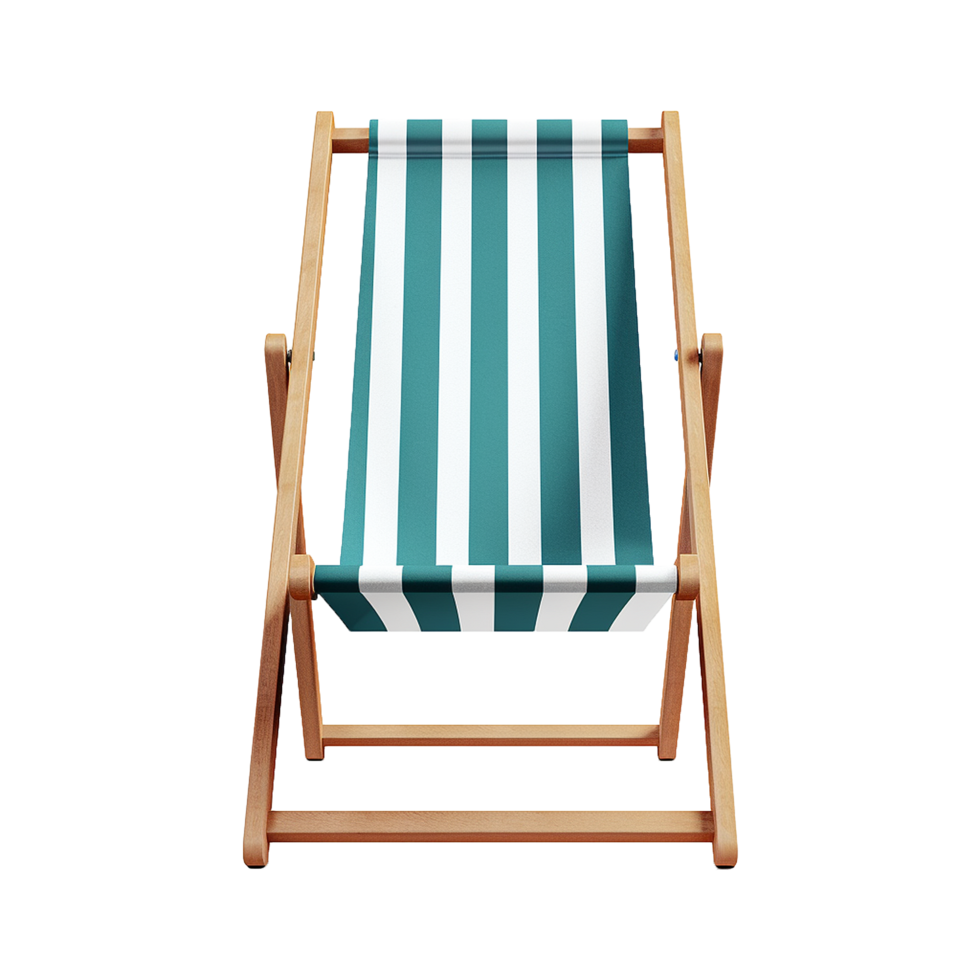 AI generated Beach chair isolated on transparent background png