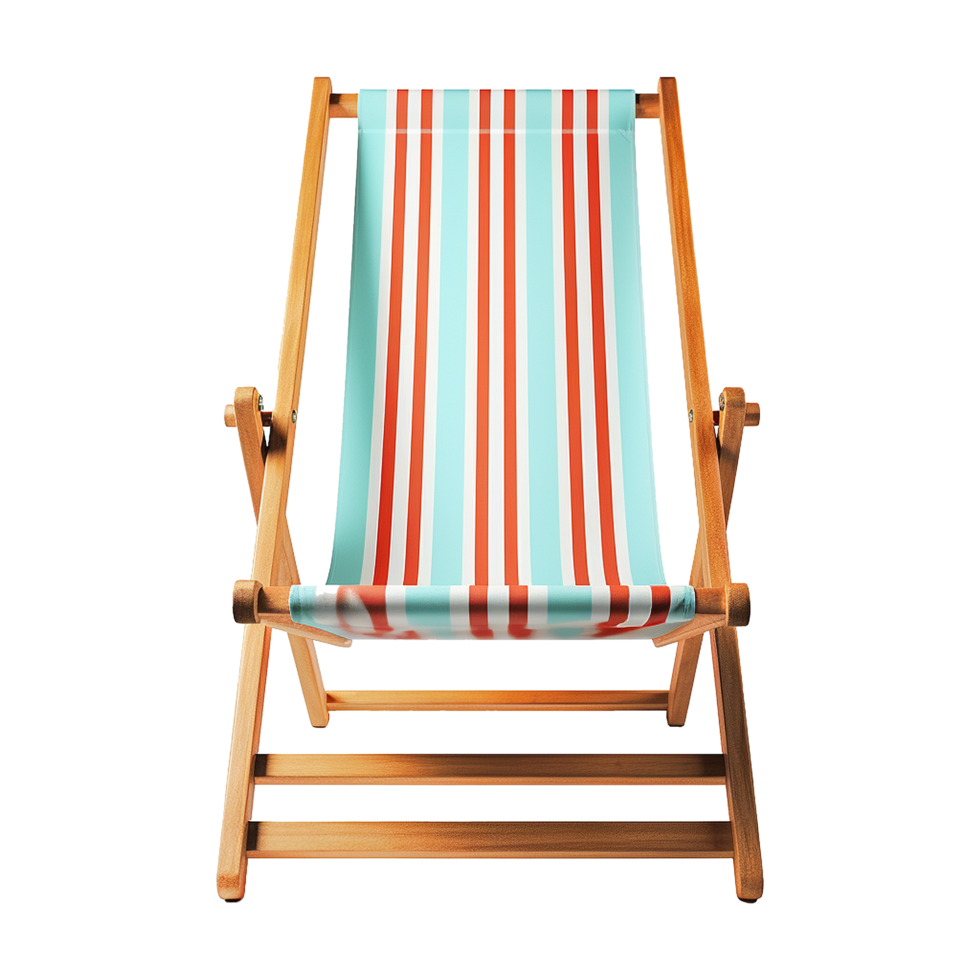 AI generated Beach chair isolated on transparent background png