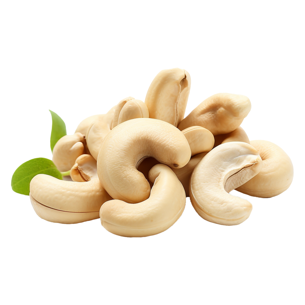 AI generated Cashew nuts isolated on transparent background png
