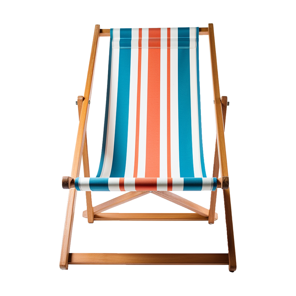 AI generated Beach chair isolated on transparent background png