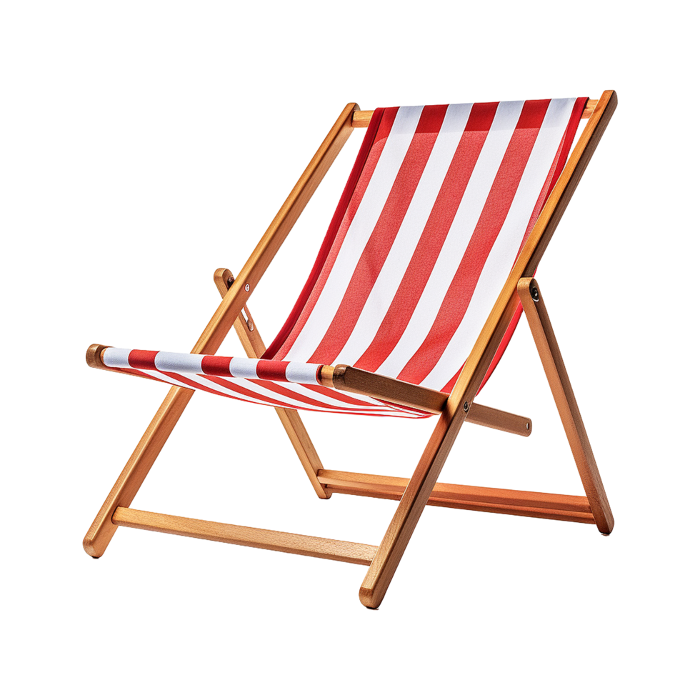 AI generated Beach chair isolated on transparent background png