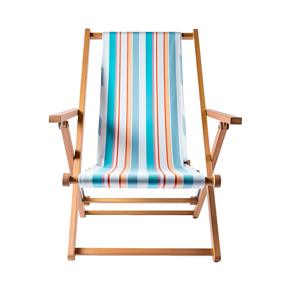 AI generated Beach chair isolated on transparent background png