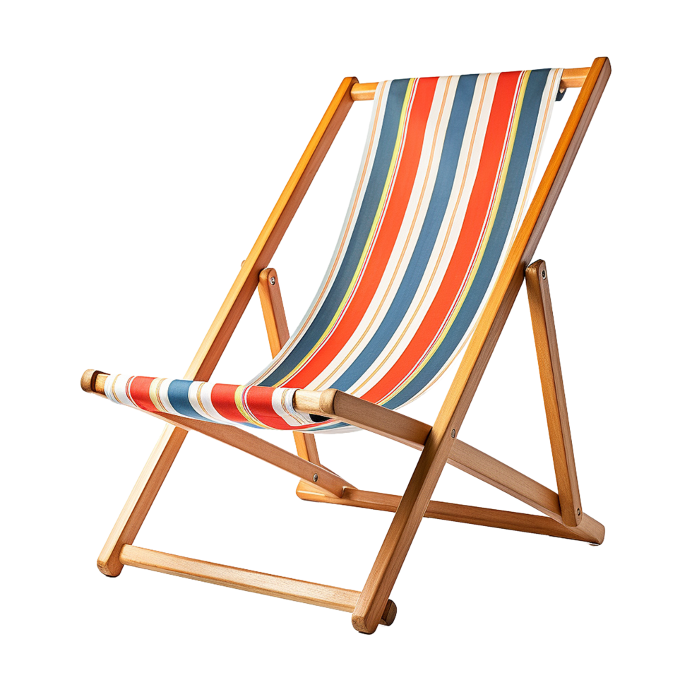 AI generated Beach chair isolated on transparent background png