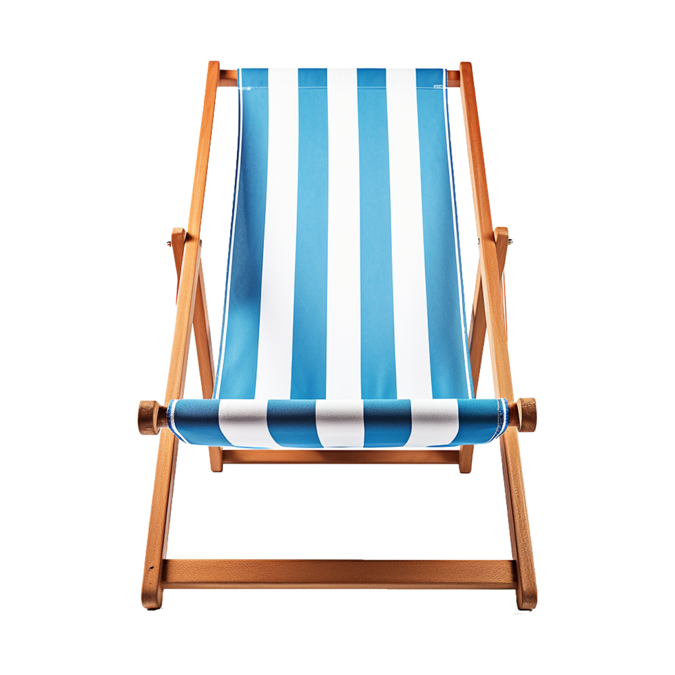 AI generated Beach chair isolated on transparent background png