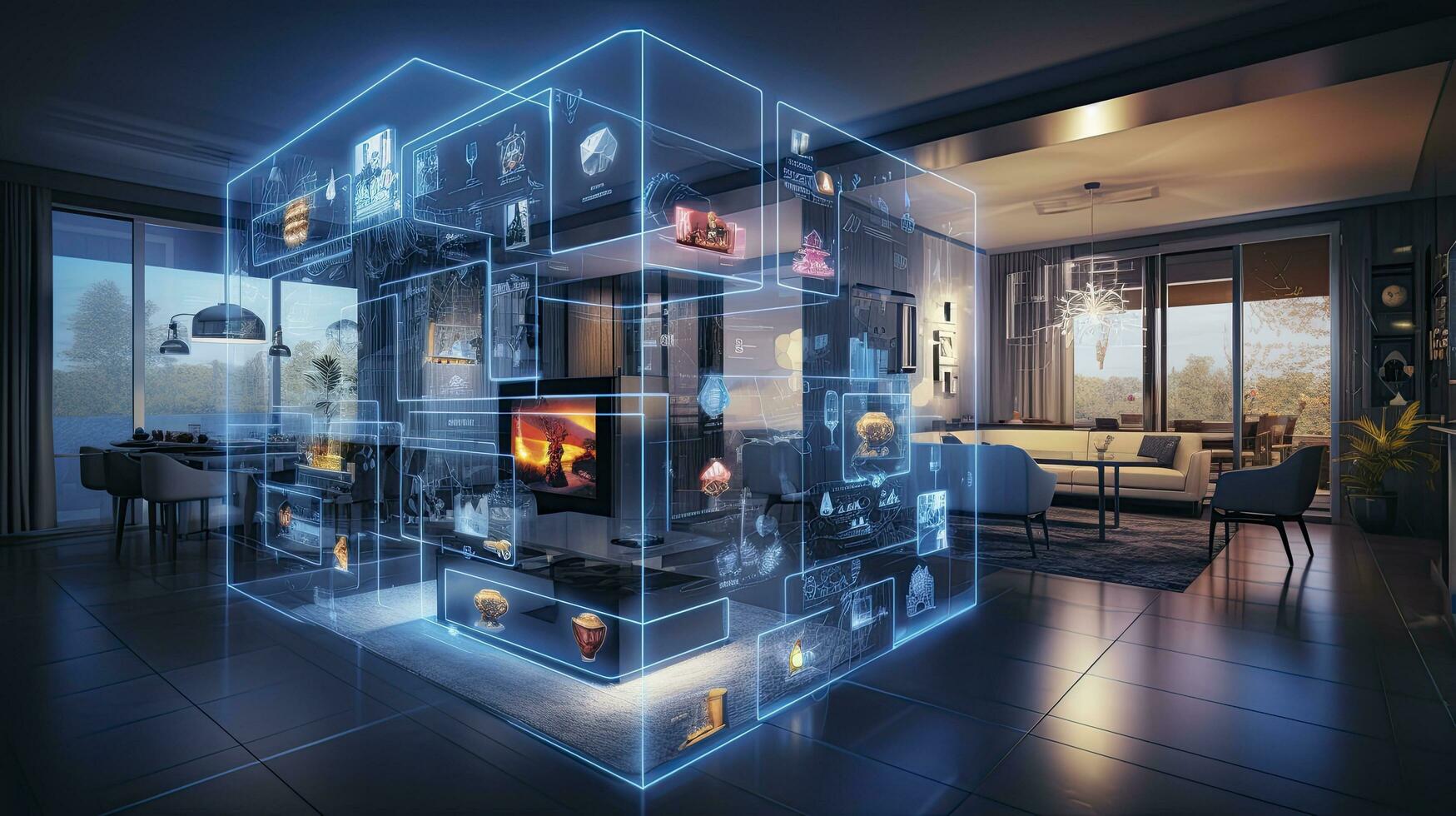 AI generated Connected Living, The IoT Revolution in Smart Homes. AI Generated photo